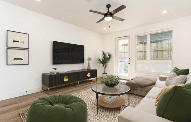 Living Room with Hard Surface Flooring