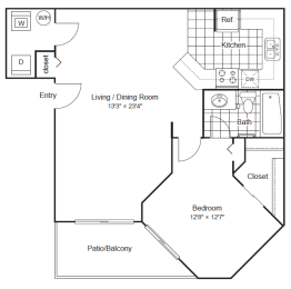 1 bed, 1 bath, 765 sqft, $1,410