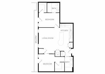 2 beds, 2 baths, 1,139 sqft, $2,105