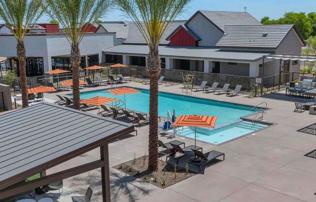 the swimming pool at the courtyardat Weylyn Luxury Apartments, Arizona, 85339