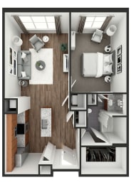 1 bed, 1 bath, 778 sqft, $2,425
