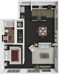 1 bed, 1 bath, 536 sqft, $879