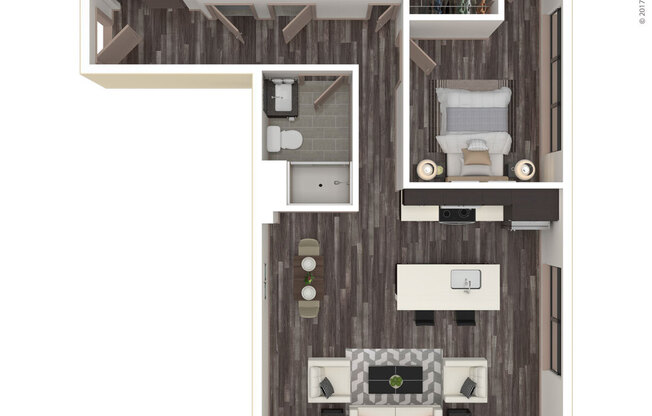 1 bed, 1 bath, 760 sqft, $1,670