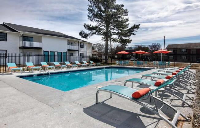 Extensive Resort Inspired Pool Deck at Cleo Apartments, Athens