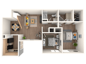 2 beds, 2 baths, 925 sqft, $2,384