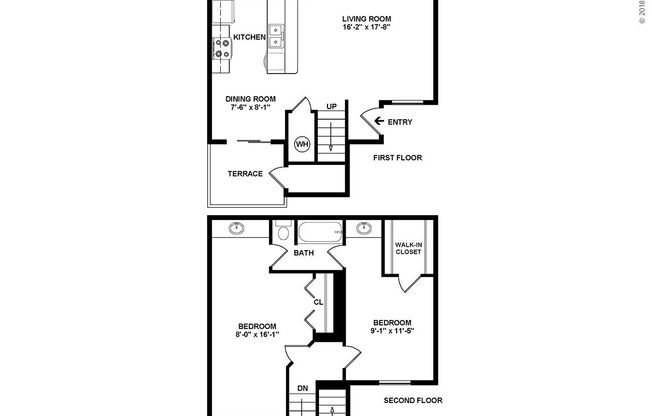 2 beds, 2 baths, 1,090 sqft, $1,429