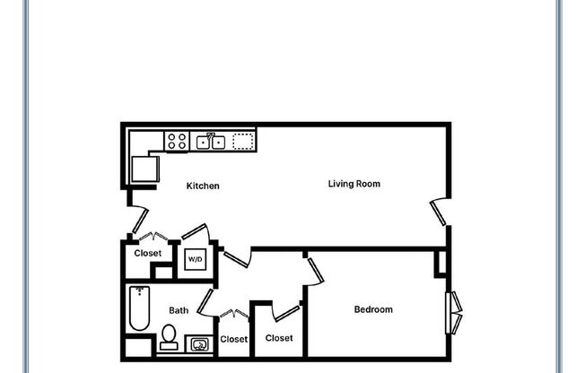 1 bed, 1 bath, 625 sqft, $3,990, Unit 104