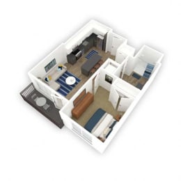 1 bed, 1 bath, 706 sqft, $1,145