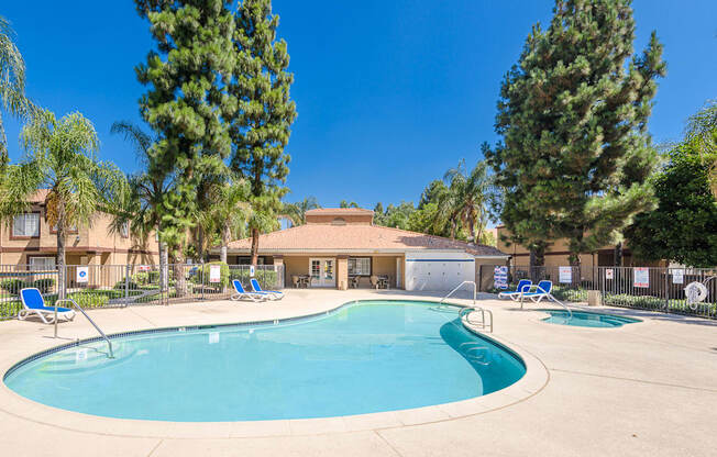 the swimming pool at our apartments