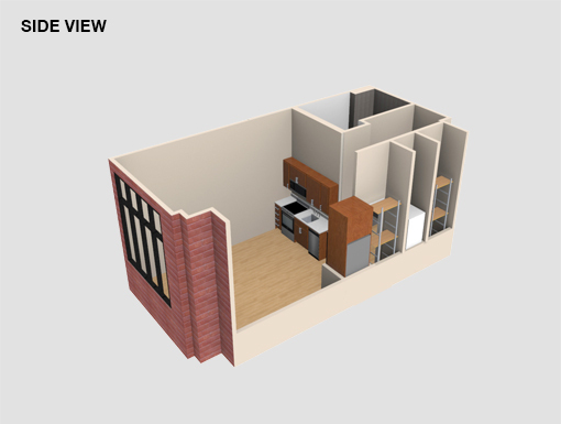 Studio, 1 bath, 354 sqft, $1,900, Unit 101