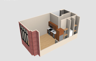 Studio, 1 bath, 354 sqft, $1,900, Unit 101