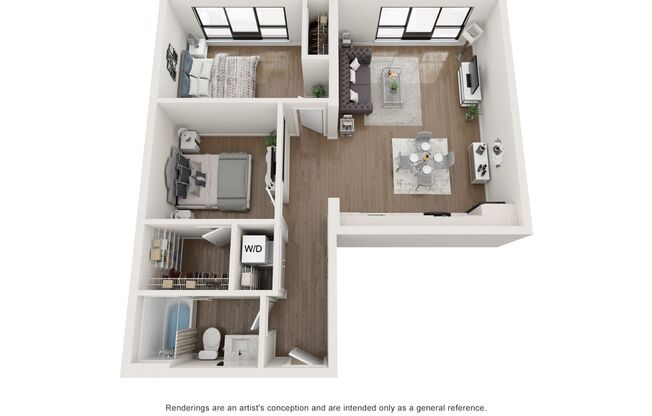 2 beds, 1 bath, 873 sqft, $1,925, Unit 302