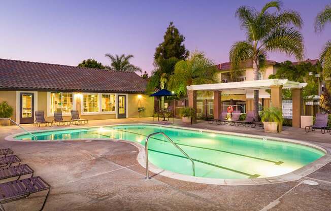 Pool at The Landing at Ocean View Hills Apartments