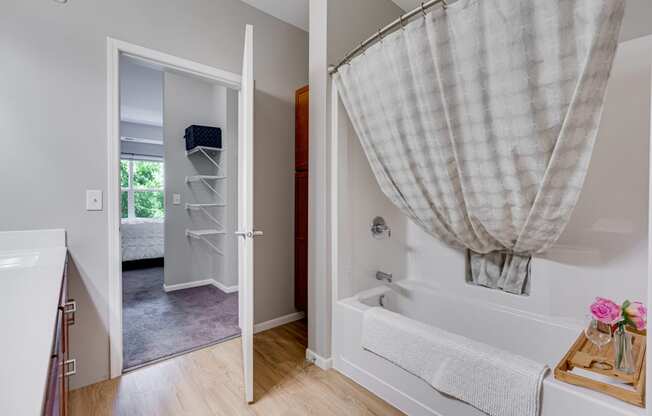 Spacious Bathroom With Built-In Wall Storage