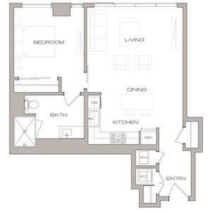 1 bed, 1 bath, 743 sqft, $4,906