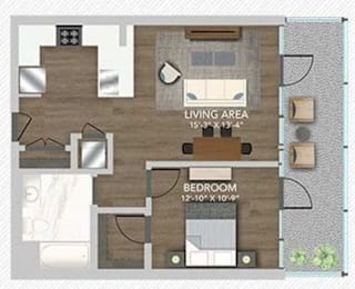 1 bed, 1 bath, 643 sqft, $4,975