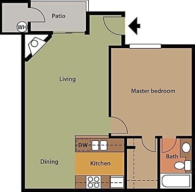 1 bed, 1 bath, 660 sqft, $1,800, Unit 76