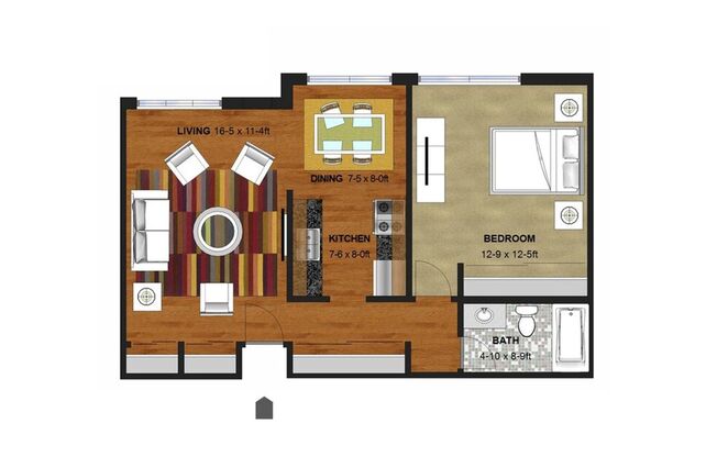 1 bed, 1 bath, 750 sqft, $1,059, Unit 07-102