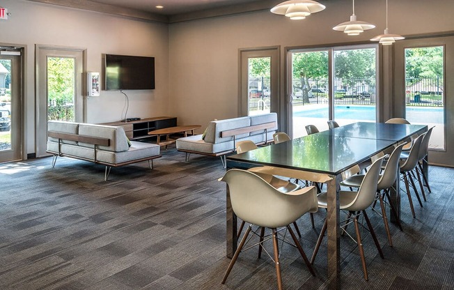 Clubroom With Smart Tv at Woodbridge Apartments, Louisville, KY