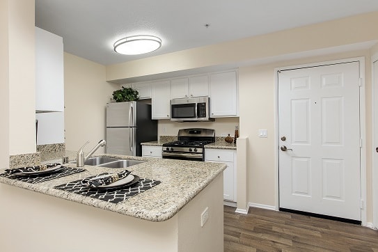 Fully Equipped Kitchen In Clubhouse at 55+ FountainGlen Pasadena, Pasadena, California