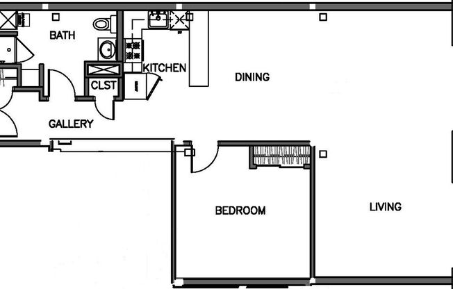 1 bed, 1 bath, 1,166 sqft, $1,300, Unit 109