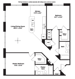 2 beds, 2 baths, 1,289 sqft, $3,035