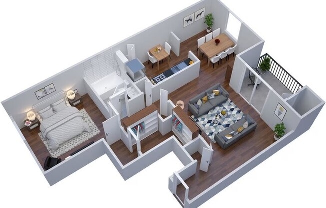 1 bed, 1 bath, 839 sqft, $1,300