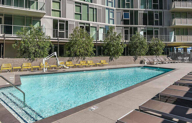 resort style pool at K1 Apartments, San Diego, CA