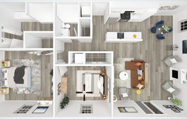 2 beds, 2 baths, 1,088 sqft, $1,199, Unit 208