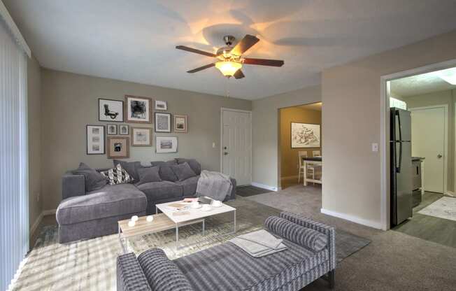 Cambridge Apartments Flowood MS Living Room Staged