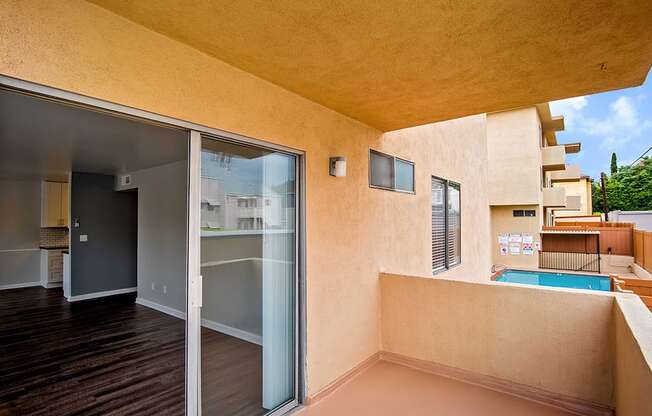 Balcony at Los Robles Apartments, California