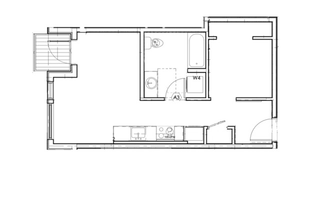 1 bed, 1 bath, 434 sqft, $2,095, Unit 202