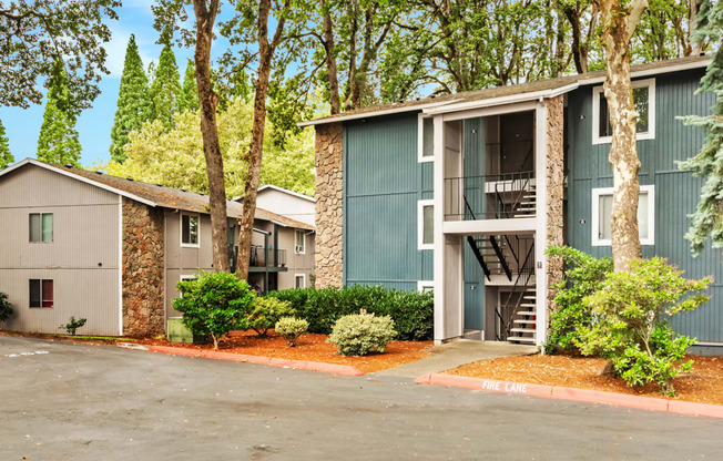 Cornell Woods two and three story building exteriors, Portland, OR, 97229