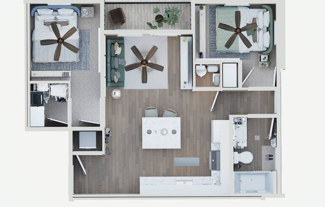 2 beds, 1 bath, 733 sqft, $1,700