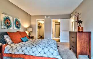 Bedroom at Desert Flower Apartment Homes.