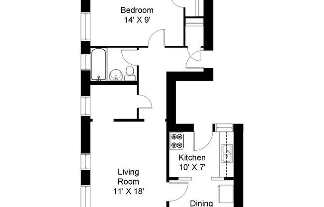 1 bed, 1 bath, 850 sqft, $1,595, Unit 2010-2A
