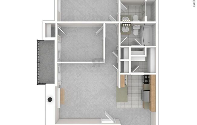 2 beds, 2 baths, 940 sqft, $962