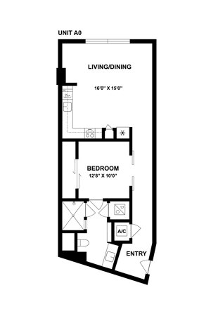 Studio, 1 bath, 641 sqft, $2,766