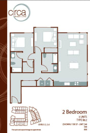 2 beds, 2 baths, $3,617