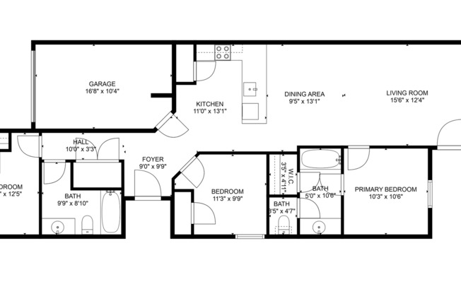 3 beds, 2 baths, 1,208 sqft, $1,400, Unit Unit B