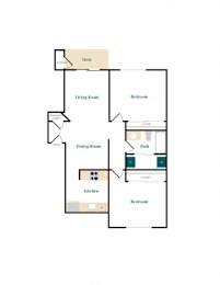 2 beds, 1 bath, 860 sqft, $1,650