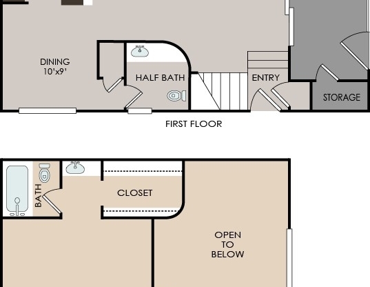1 bed, 1.5 baths, 930 sqft, $758