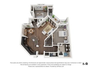1 bed, 1 bath, 1,075 sqft, $2,199