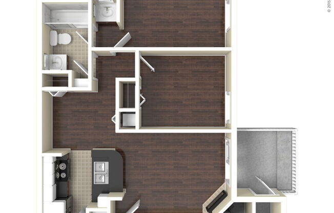 2 beds, 1 bath, 840 sqft, $1,220