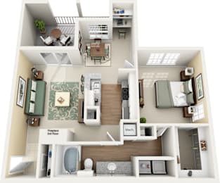 1 bed, 1 bath, $1,495