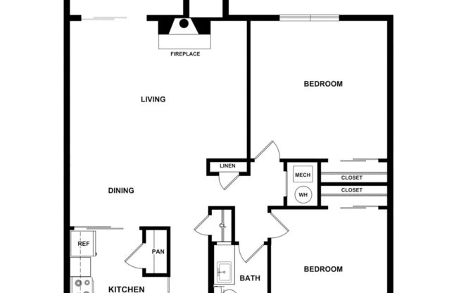 2 beds, 1 bath, 1,019 sqft, $1,895