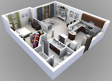 1 bed, 1 bath, 865 sqft, $1,462