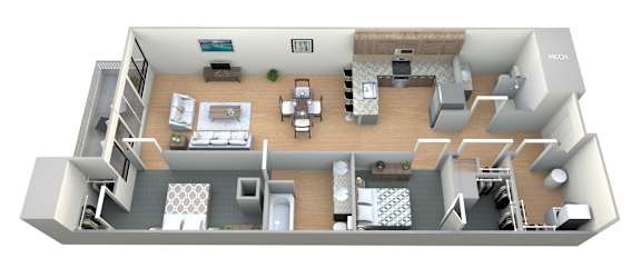 2 beds, 2 baths, 1,342 sqft, $2,300
