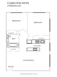 2 beds, 1 bath, 750 sqft, $1,185