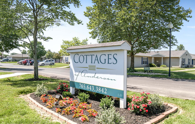 outdoor signage at Cottages of Anderson